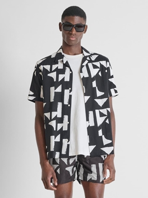 Camisa Antony Morato Honolulu Black MMSS00171 FA430666 9000 - Imagen 2
