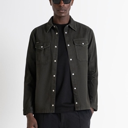 Camisa Antony Morato MMSL00725 FA700133 4075 verde militar - Imagen 1