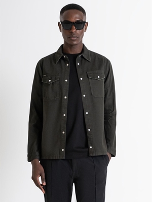 Camisa Antony Morato MMSL00725 FA700133 4075 verde militar - Imagen 1