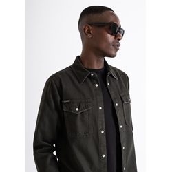 Camisa Antony Morato MMSL00725 FA700133 4075 verde militar - Imagen 2