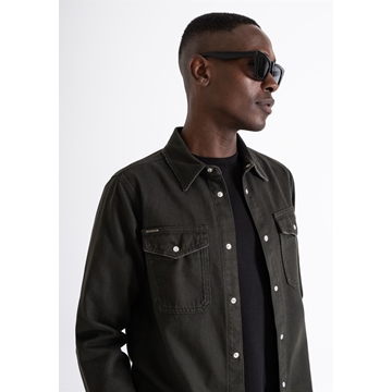 Camisa Antony Morato MMSL00725 FA700133 4075 verde militar - Imagen 2