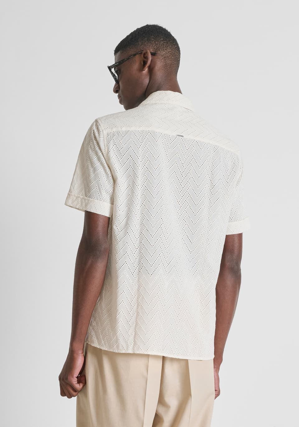 Camisa ANTONY MORATO MMSS00189 FA440068 1021 manteca - Imagen 3