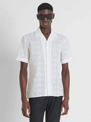 Camisa ANTONY MORATO MMSS00189 FA440071 1011 CREMA - Imagen 1