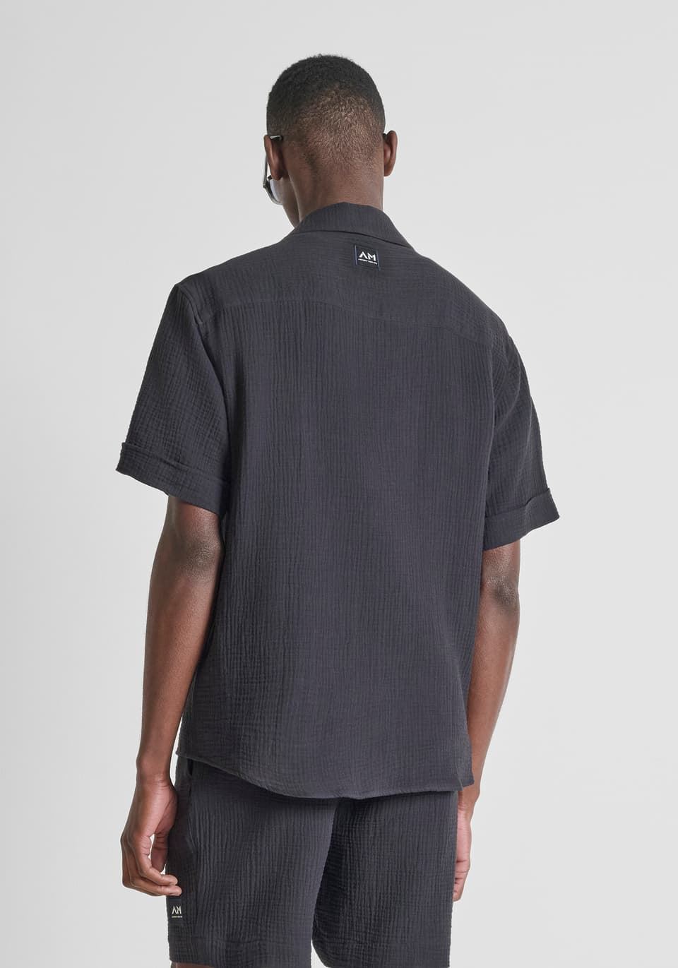 Camisa ANTONY MORATO MMSS00203 FA400101 9000 negro - Imagen 3