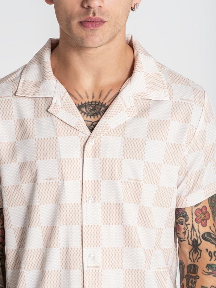 Camisa Gianni Kavanagh Beige Piazza Shirt GKM007442 - Imagen 4