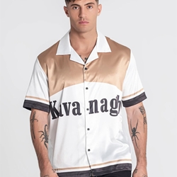 Camisa GIANNI KAVANAGH GKM006846 Gold Smoke Satin Shirt - Imagen 1