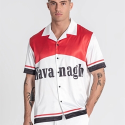 Camisa GIANNI KAVANAGH GKM006853 Red Smoke satin Shirt - Imagen 1