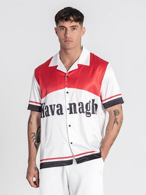 Camisa GIANNI KAVANAGH GKM006853 Red Smoke satin Shirt - Imagen 1