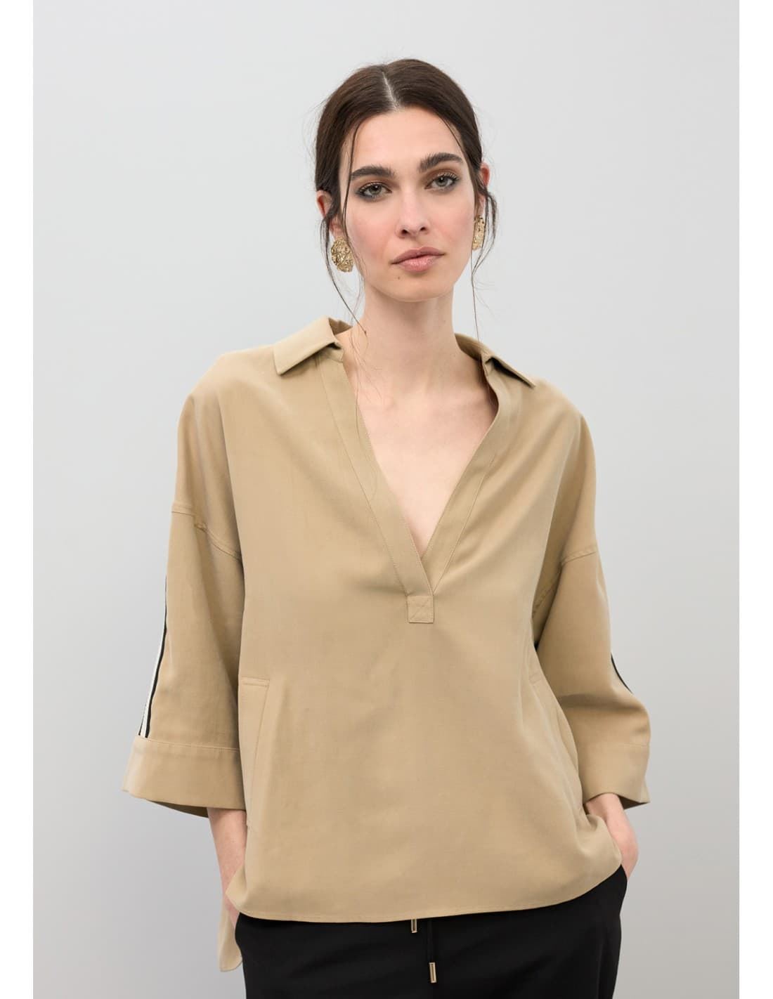 Camisa LOLA CASADEMUNT LS2615100 001 crudo - Imagen 1