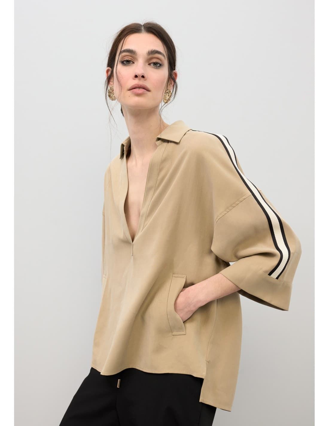 Camisa LOLA CASADEMUNT LS2615100 001 crudo - Imagen 5