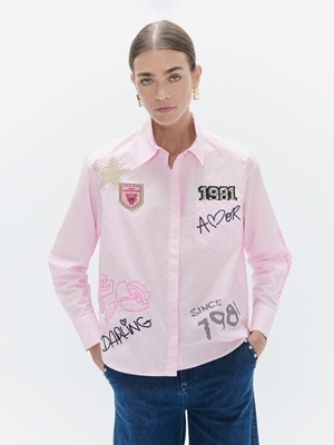 Camisa Lola Casademunt popelín con detalles y parches LF2615021 - Imagen 1