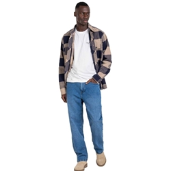 Camisa REELL Freeman Shirt Check Navy Sand - Imagen 2