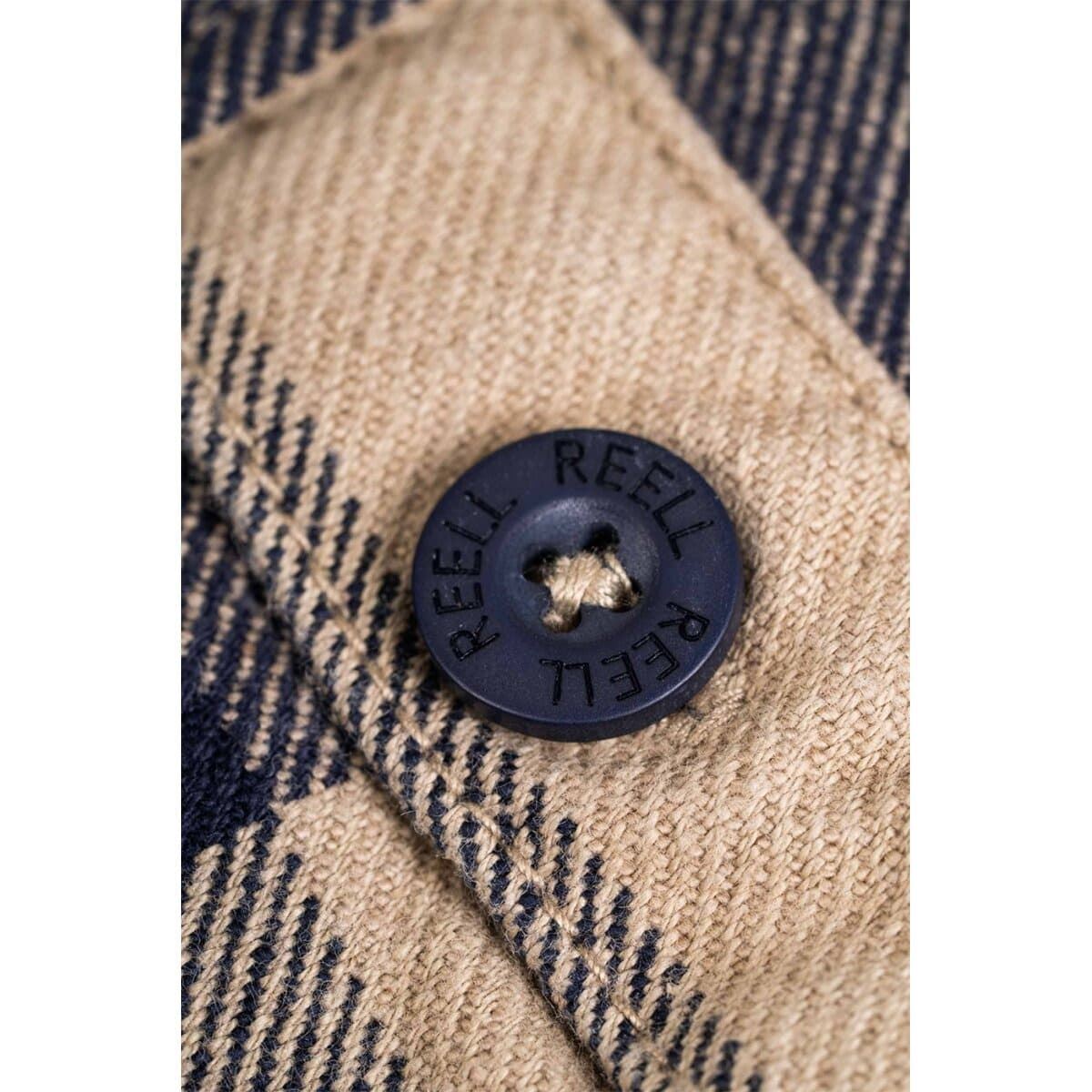 Camisa REELL Freeman Shirt Check Navy Sand - Imagen 5