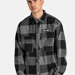 Camisa REELL RE3741 Freeman Shirt Check Black Grey - Imagen 1