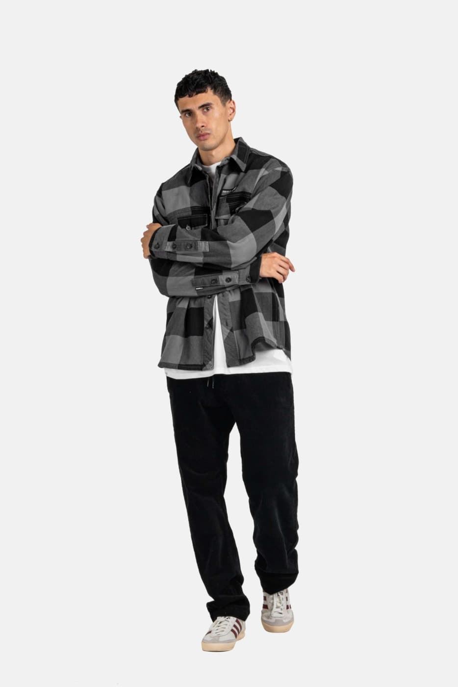 Camisa REELL RE3741 Freeman Shirt Check Black Grey - Imagen 2