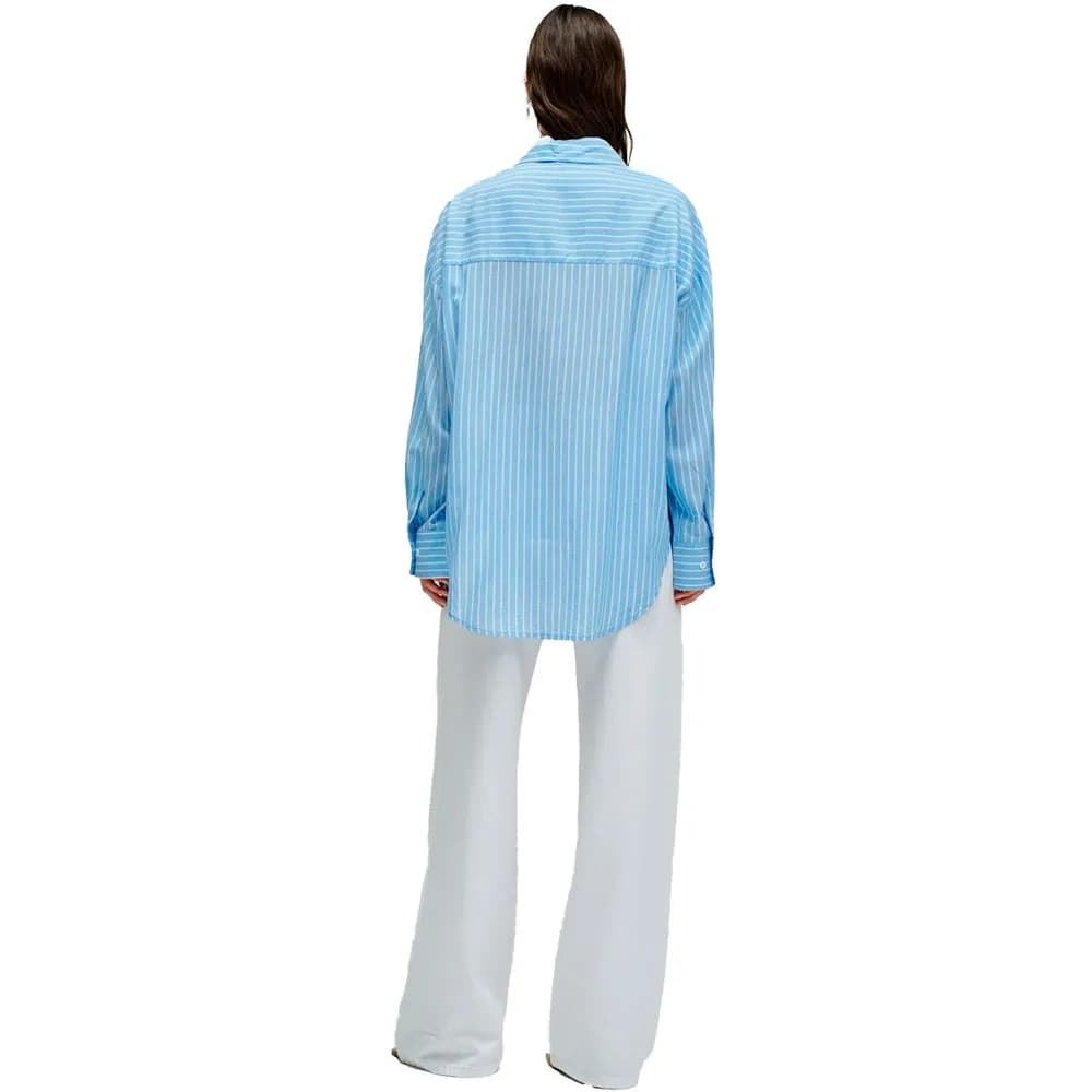 Camisa SALSA 21011112 001 STRIPED SHIRT WITH LACE DETAIL WHITE - Imagen 2