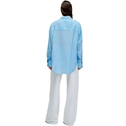 Camisa SALSA 21011112 001 STRIPED SHIRT WITH LACE DETAIL WHITE - Imagen 2