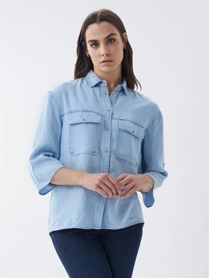 Camisa Salsa azul 126145 8501 woman - Imagen 1