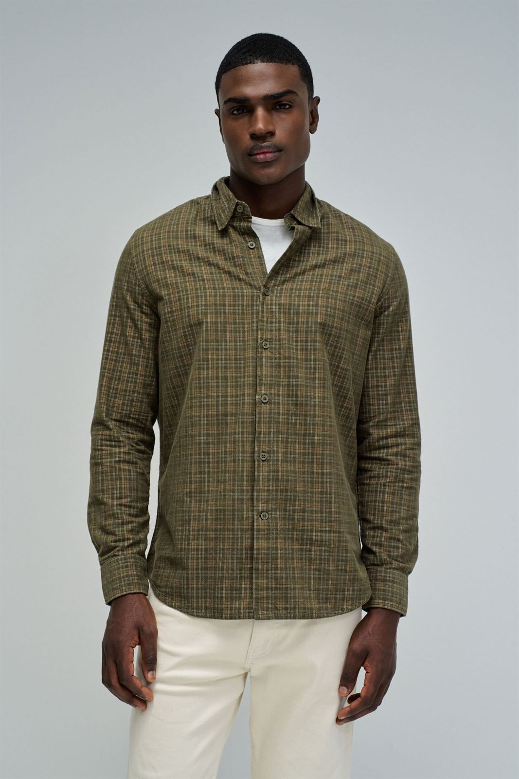 Camisa Salsa Jeans Plaid Corduroy Shirt - Imagen 1
