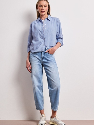 Camisa Street One Blue Seersucker 346589 22289 - Imagen 2