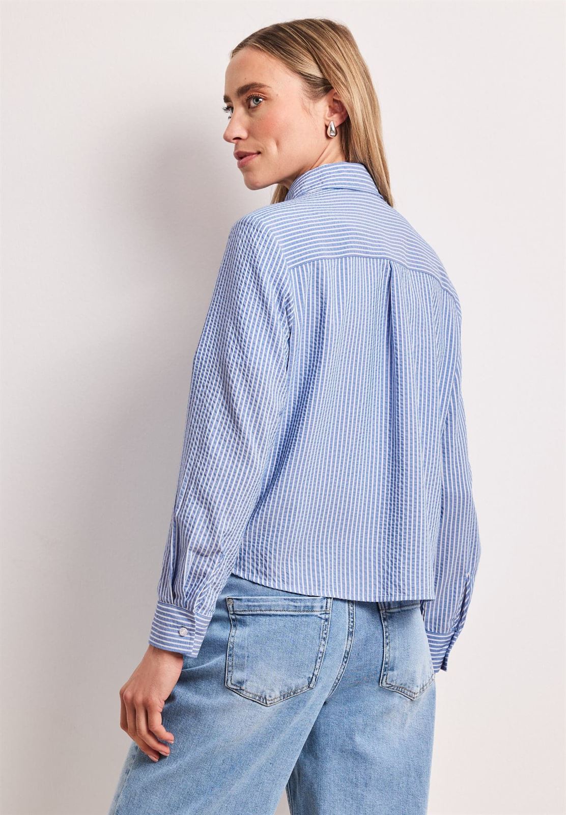 Camisa Street One Blue Seersucker 346589 22289 - Imagen 4
