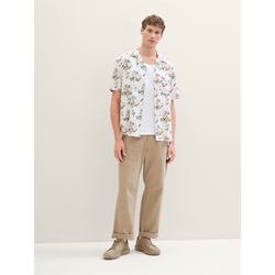 Camisa Tom Tailor 1040992 35054 relaxed viscose, white tropical print - Imagen 1