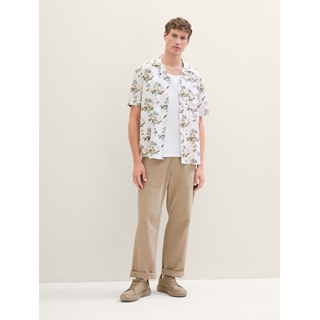Camisa Tom Tailor 1040992 35054 relaxed viscose, white tropical print - Imagen 1
