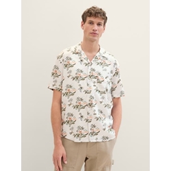 Camisa Tom Tailor 1040992 35054 relaxed viscose, white tropical print - Imagen 2