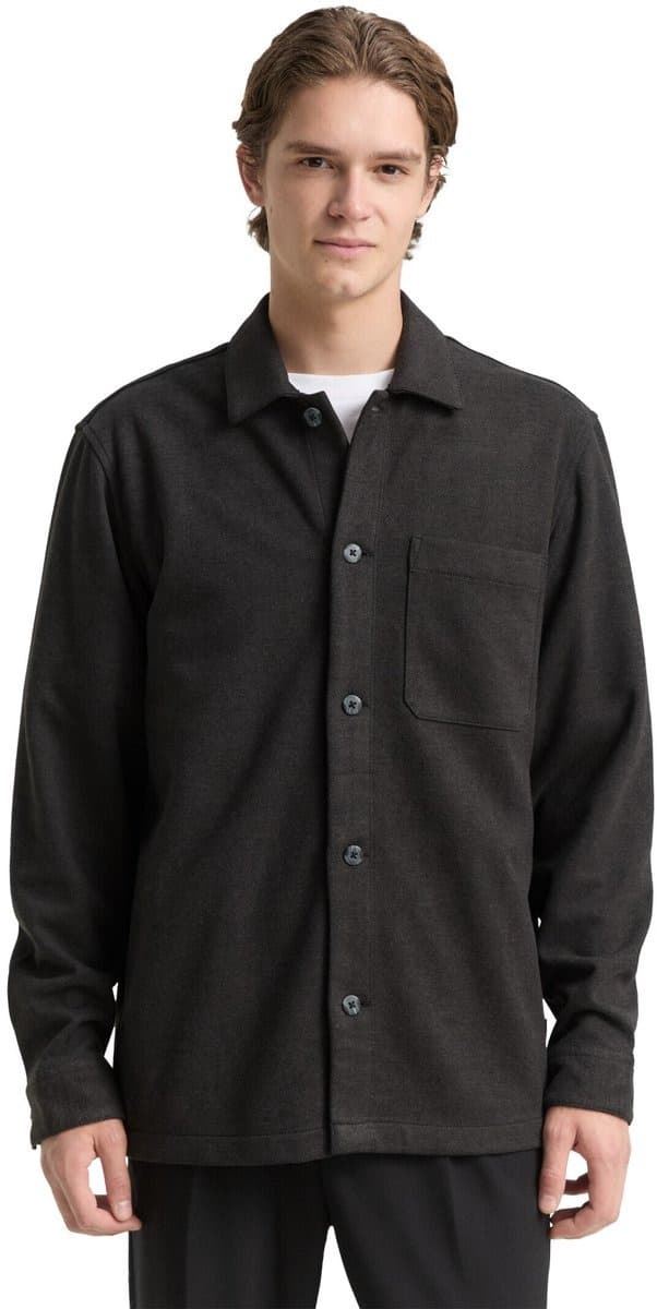 Camisa TOM TAILOR 1047358 39019 BRUSHED TWILL OVERSHIRT/ BLACK TWILL - Imagen 1