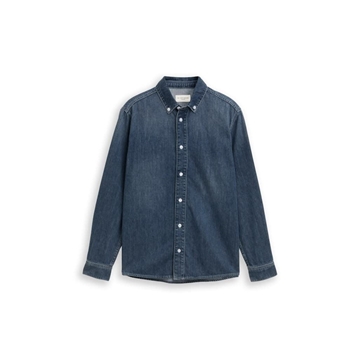 Camisa TOM TAILOR 1050046 10120 used dark stone blue denim - Imagen 1