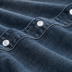 Camisa TOM TAILOR 1050046 10120 used dark stone blue denim - Imagen 2