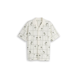 Camisa TOM TAILOR 1050982 40272 relaxed embroidered resort shirt/ wool white palm - Imagen 1