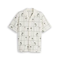 Camisa TOM TAILOR 1050982 40272 relaxed embroidered resort shirt/ wool white palm - Imagen 1