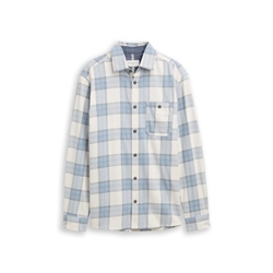 Camisa Tom Tailor Comfort Checked Shirt Blue & White 1048426 38914 - Imagen 1