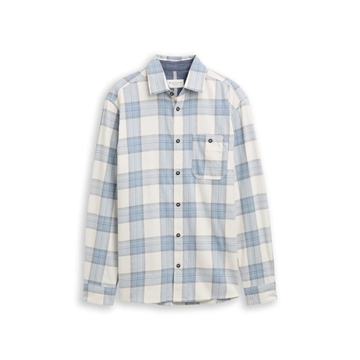 Camisa Tom Tailor Comfort Checked Shirt Blue & White 1048426 38914 - Imagen 1