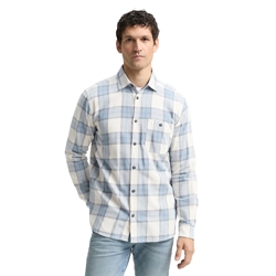 Camisa Tom Tailor Comfort Checked Shirt Blue & White 1048426 38914 - Imagen 2