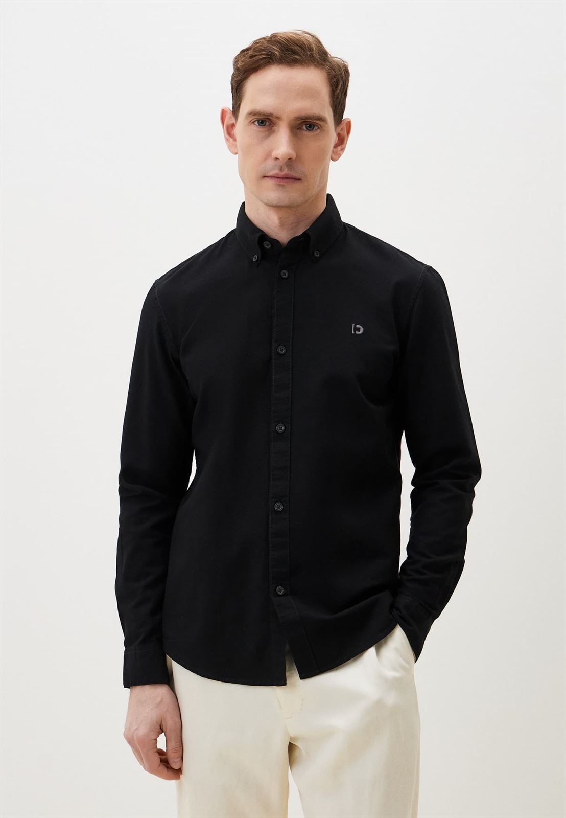 Camisa Tom Tailor Oxford Shirt/Black 1045930 29999 - Imagen 1