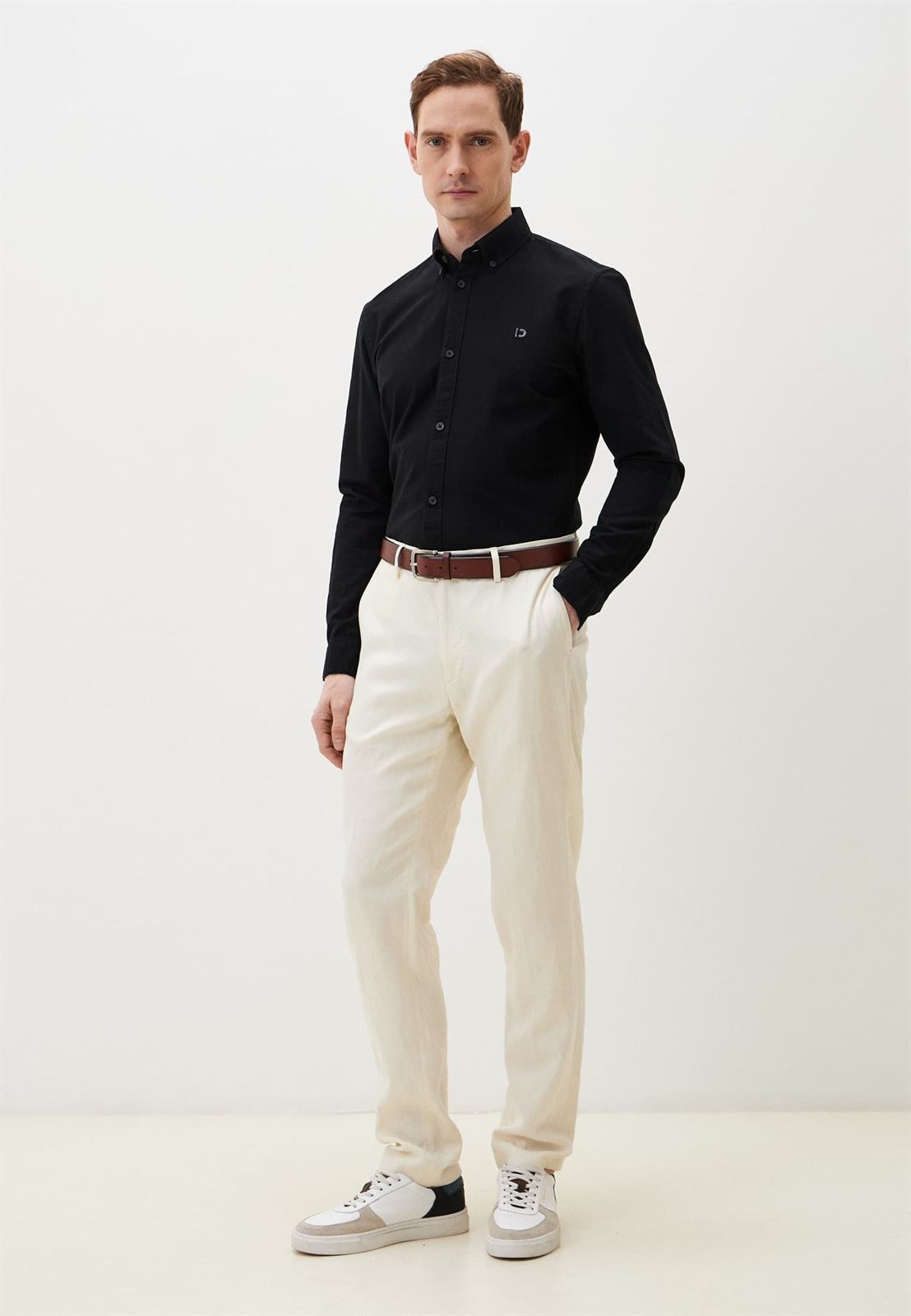 Camisa Tom Tailor Oxford Shirt/Black 1045930 29999 - Imagen 2