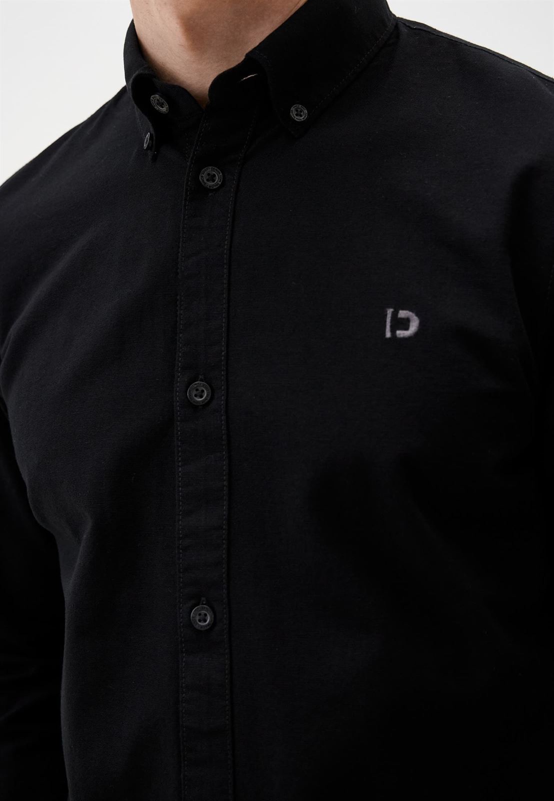 Camisa Tom Tailor Oxford Shirt/Black 1045930 29999 - Imagen 4
