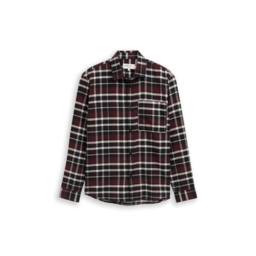 Camisa Tom Tailor Relaxed Checked Black Red 1048461 39007 - Imagen 1