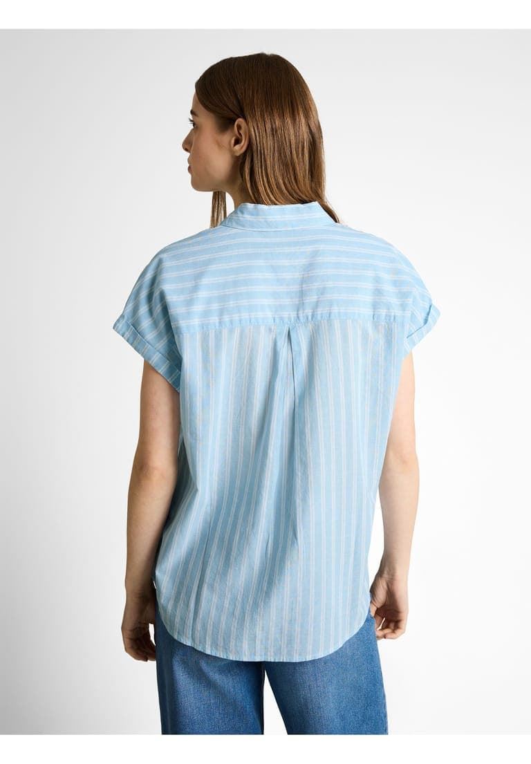 Camisa Tom Tailor Shortsleeve Cotton Blue 1050272 39863 - Imagen 2