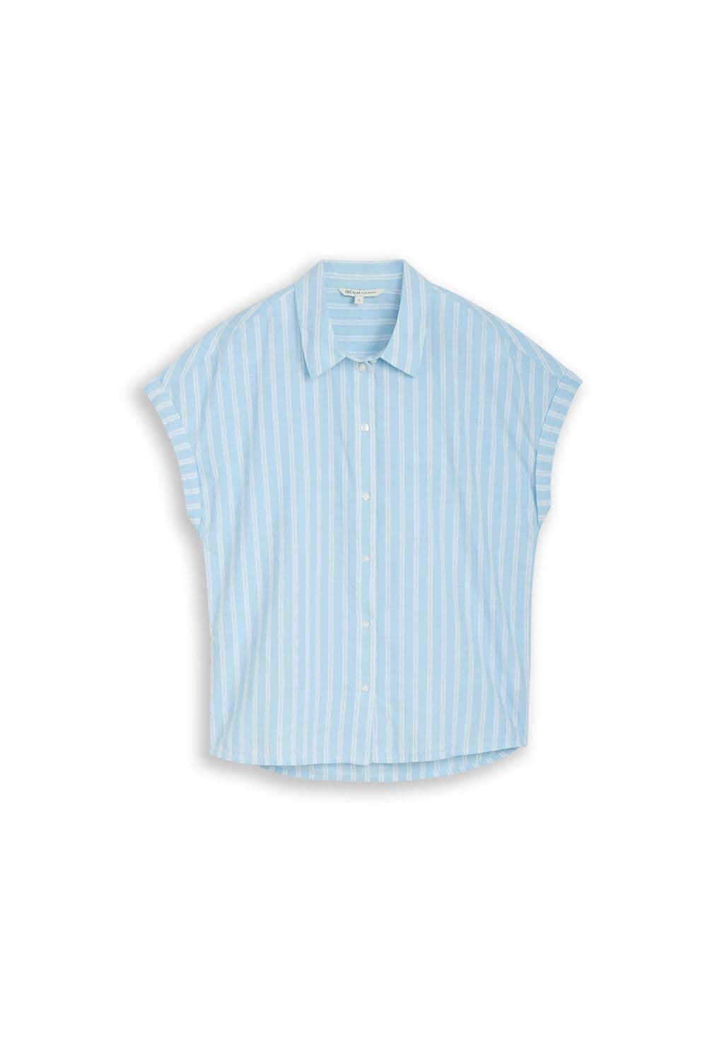 Camisa Tom Tailor Shortsleeve Cotton Blue 1050272 39863 - Imagen 3