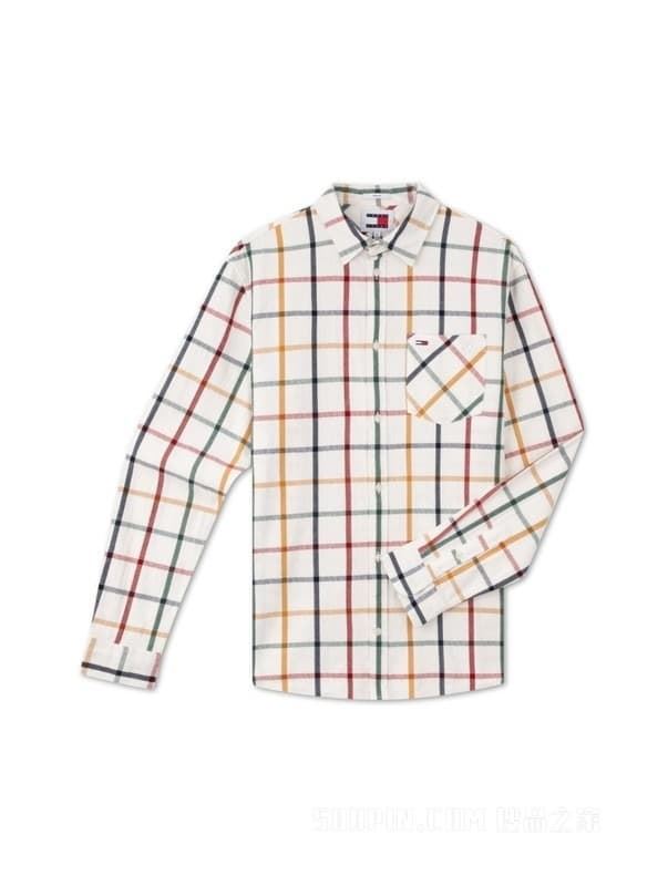 Camisa TOMMY JEANS DM0DM18334 YBR white check - Imagen 1