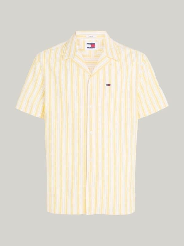 Camisa Tommy Jeans DM0DM18961 ZFM warm yellow Stripe - Imagen 1