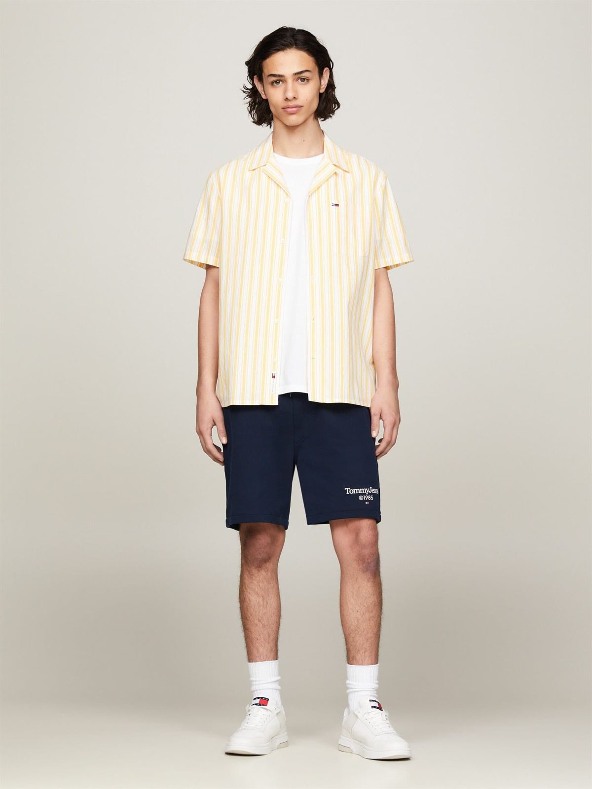 Camisa Tommy Jeans DM0DM18961 ZFM warm yellow Stripe - Imagen 2