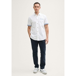 Camisa White Tom Tailor Structured Slubyarn 1049602 20000 - Imagen 1