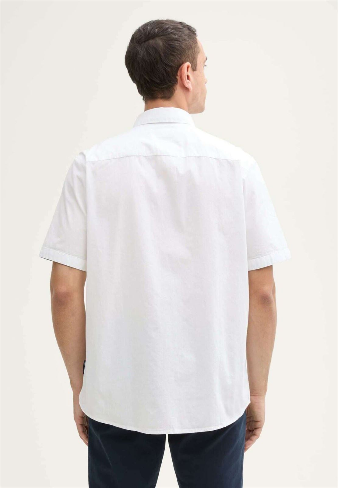 Camisa White Tom Tailor Structured Slubyarn 1049602 20000 - Imagen 2