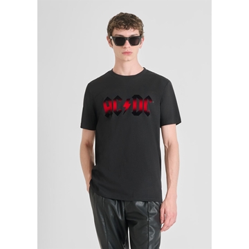 Camiseta ACDC Antony Morato Regular Fit MMKS02570 FA100240 9000 - Imagen 1