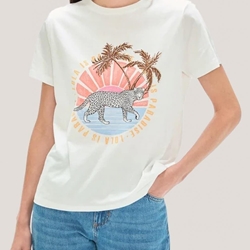 Camiseta animal con palmeras Lola Casademunt LS2615019 - Imagen 1