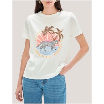 Camiseta animal con palmeras Lola Casademunt LS2615019 - Imagen 1
